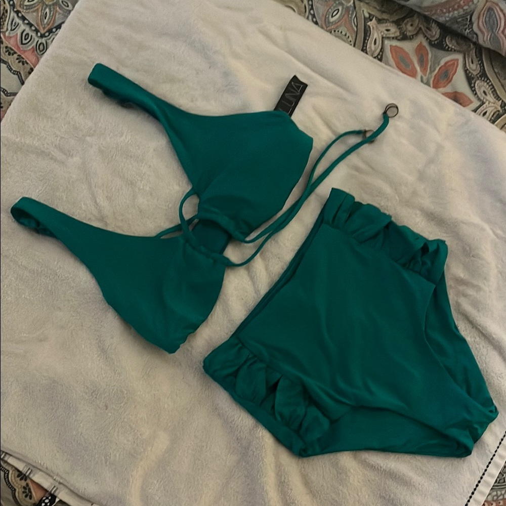Teal Two-Piece Swimsuit